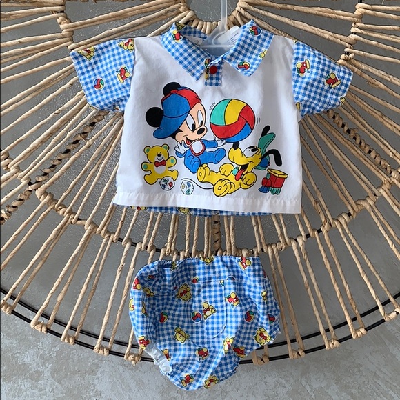 Disney Other - Vintage Disney Babies Shirt & plastic pants